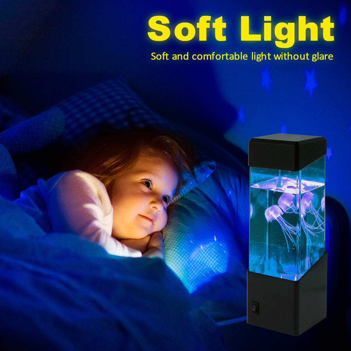 Led Jellyfish Lamp Usb/Battery Operated Jellyfish Night Light Multi-Color Changing Aquarium Tank Lamp Decorative Simulated