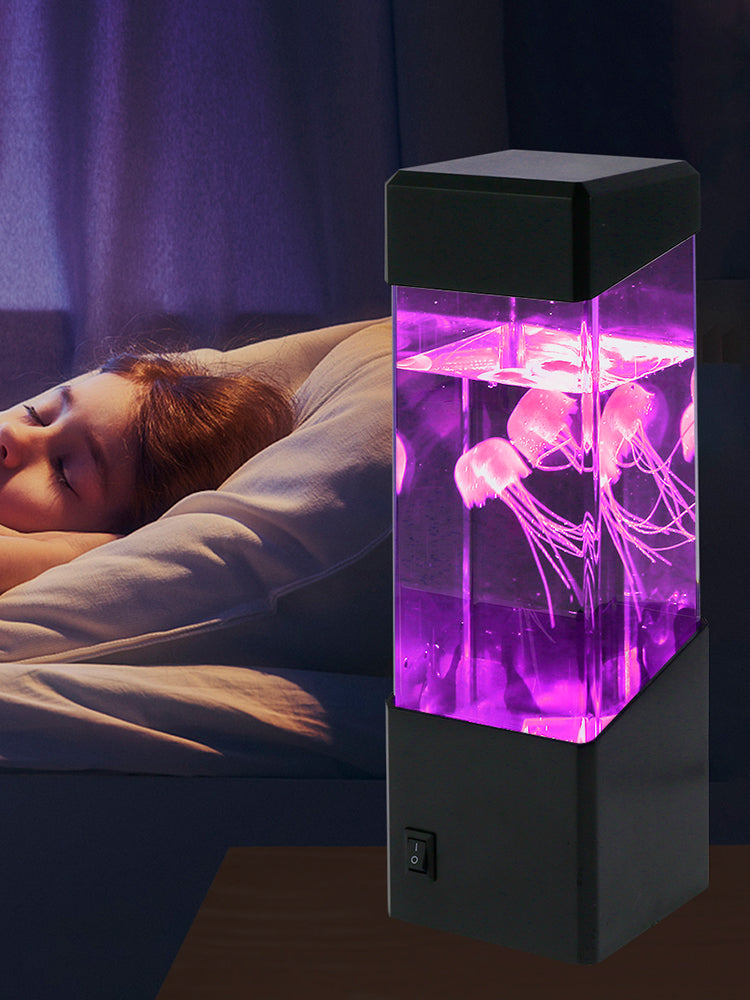 Led Jellyfish Lamp Usb/Battery Operated Jellyfish Night Light Multi-Color Changing Aquarium Tank Lamp Decorative Simulated