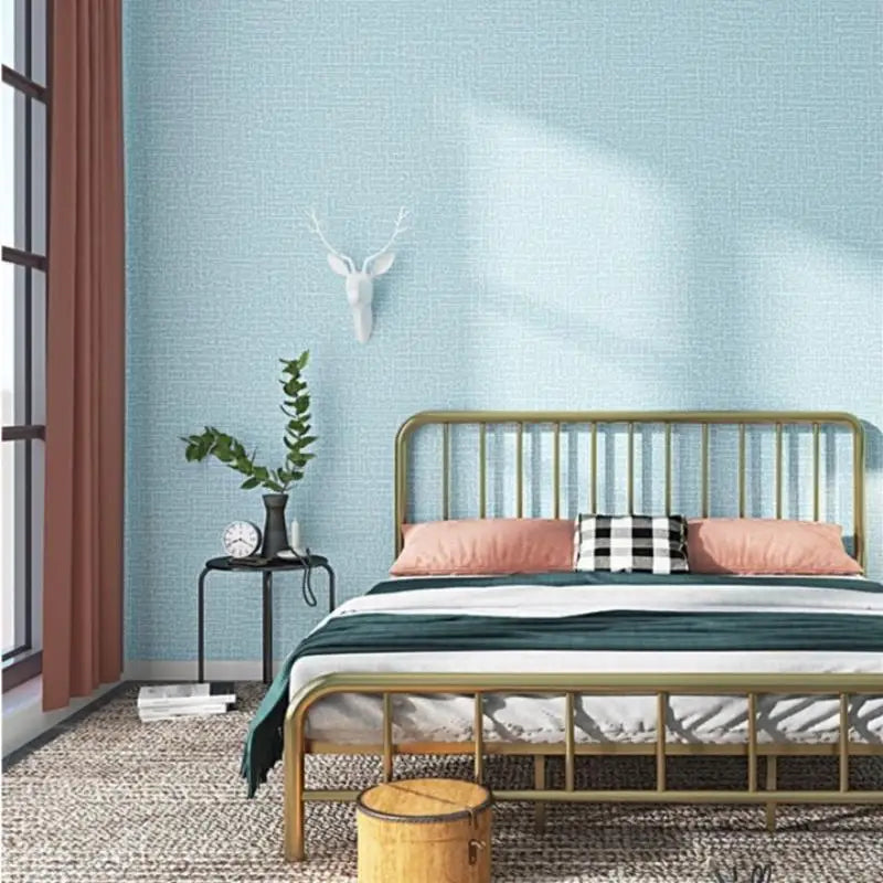 50cmX10m PVC Thickened Waterproof Wall Stickers Linen 3D Foam Adhesive Wall Wallpaper Wall Stickers Background Wall Renovation