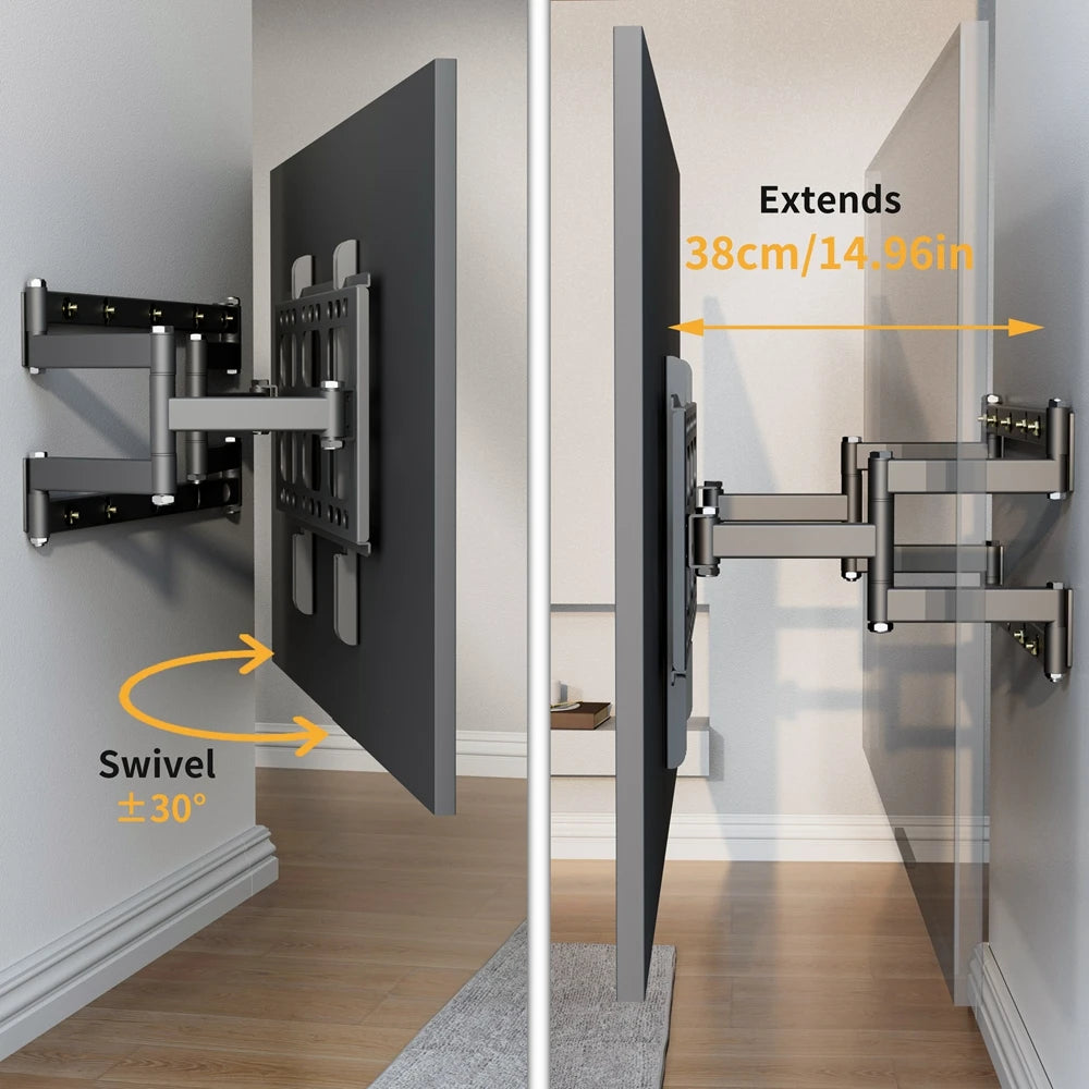Full Motion Articulating TV Mount Wall Bracket for 40-85 Inches Swivel Left and Right