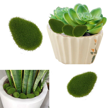 Creative Crafts 30pcs Green For Garden and Crafting Artificial Moss Rocks Simulation Plant DIY Decoration Fake Stone