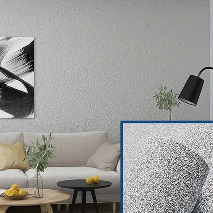 Linen Wallpaper 50cm*10m Self-adhesive 3D Home Renovation Dirt-resistant Waterproof Snd Moisture-proof Foam Wall Stickers