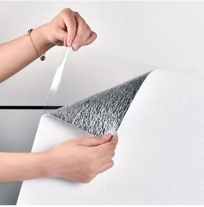 Linen Wallpaper 50cm*10m Self-adhesive 3D Home Renovation Dirt-resistant Waterproof Snd Moisture-proof Foam Wall Stickers