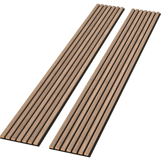 2 Pack - 94” L X 12.6” W Soundproof Acoustic Wood Wall Panels,  Decorative Panels for Walls and Ceilings, Acoustic Panels
