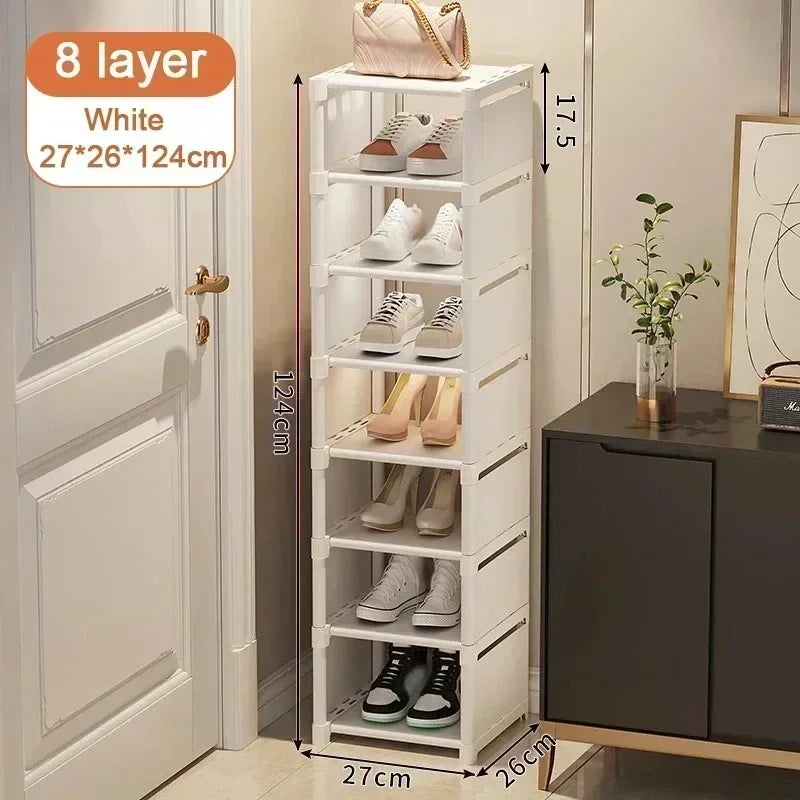 Saving Shoe Rack Adjustable Multiple Layers Sturdy Small Steps Cabinet for Wall Corner Shelf Modern Simplicity Racks Organizer