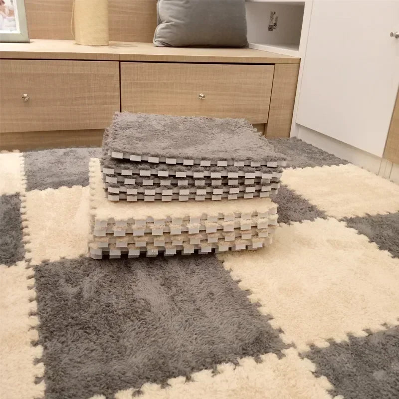 1-20 Pcs Padded Carpet for Baby Carpet Eva Foam Puzzle Carpet Soft Plush Children's Mat in Children's Room Keep Warm Playmat