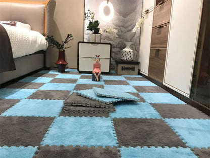 1-20 Pcs Padded Carpet for Baby Carpet Eva Foam Puzzle Carpet Soft Plush Children's Mat in Children's Room Keep Warm Playmat