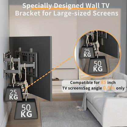 Full Motion Articulating TV Mount  Wall Bracket for 40-85 Inches Swivel Left and Right