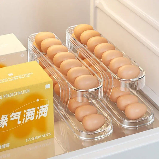 Automatic Slide Egg Storage Box Ladder Style Egg Box Storage Refrigerator Side Door Large Capacity Automatic Egg Rolling Machine