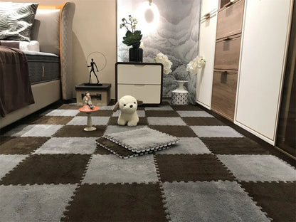 5-20pcs Eva Rubber for Baby Floor Baby Foam Mat Living Room Bedroom Plush Pad Plush Carpet Children's Room Keep Warm Playmat For