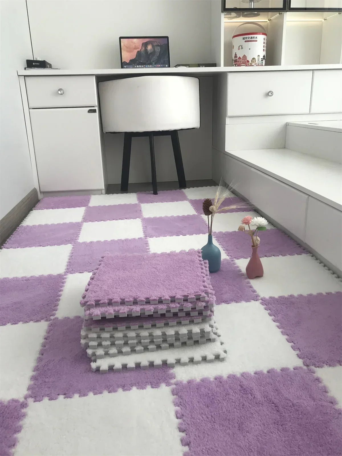 5-20pcs Eva Rubber for Baby Floor Baby Foam Mat Living Room Bedroom Plush Pad Plush Carpet Children's Room Keep Warm Playmat For