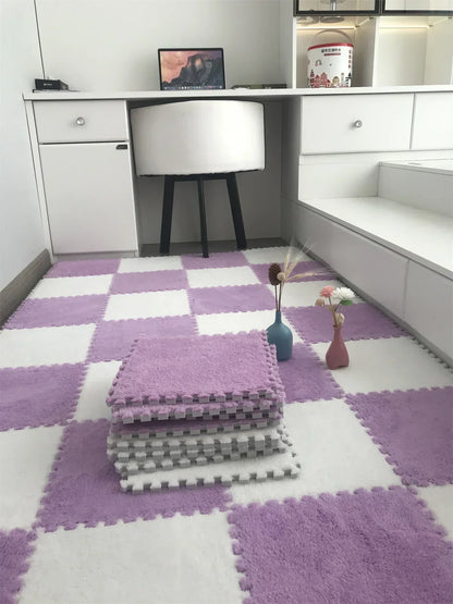 5-20pcs Eva Rubber for Baby Floor Baby Foam Mat Living Room Bedroom Plush Pad Plush Carpet Children's Room Keep Warm Playmat For