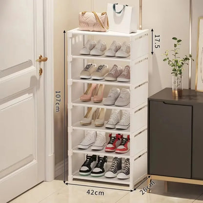 Saving Shoe Rack Adjustable Multiple Layers Sturdy Small Steps Cabinet for Wall Corner Shelf Modern Simplicity Racks Organizer