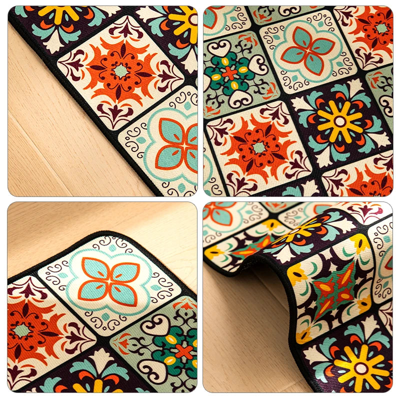 Kitchen Floor Mat Bedroom Living Room Long Bedside Area Rug Hallway Soft Washable Carpet Anti Slip Bathroom Entrance Doormat