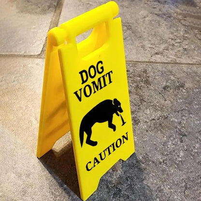 Cat Vomit Warning Sign Caution Vomit Wet Floor Sign Cat Garden Yard Warning Sign For Bathroom Living Room Decoration