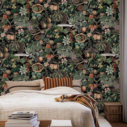 Green Botanical Peel And Stick Wallpaper Self-adhesive Kitchen Bathroom Waterproof Stickers Retro Tropics Wallpaper