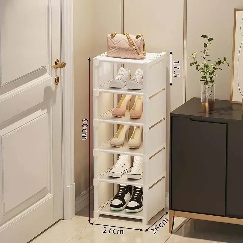 Saving Shoe Rack Adjustable Multiple Layers Sturdy Small Steps Cabinet for Wall Corner Shelf Modern Simplicity Racks Organizer