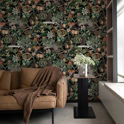 Green Botanical Peel And Stick Wallpaper Self-adhesive Kitchen Bathroom Waterproof Stickers Retro Tropics Wallpaper