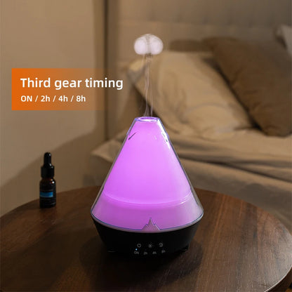 7 Colors Gradient Light Simulated Volcano Aroma Diffuser Jellyfish Smoke Ring Air Humidifier USB Aromatherapy Oil Diffuser