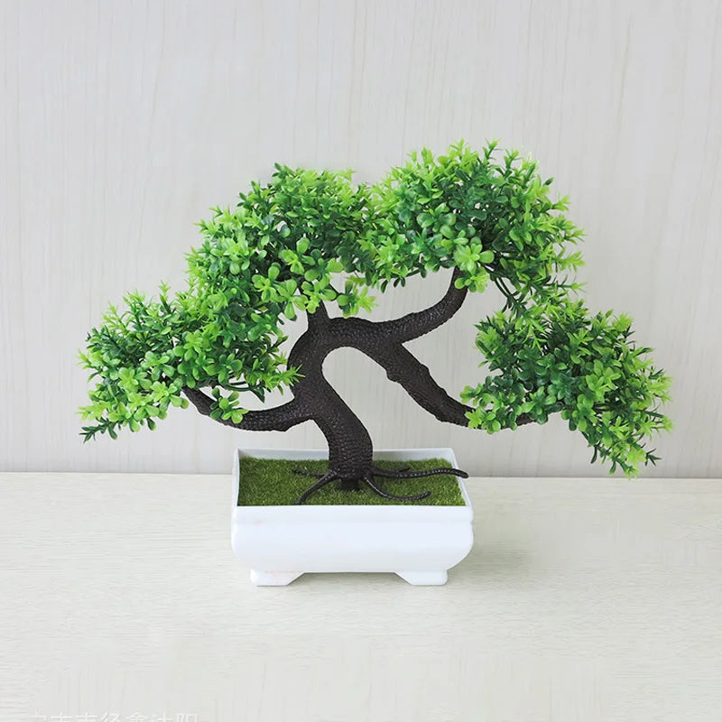 Simulated Potted Dragon Whisker Tree Bonsai Green Plant For Office Desktop Decoration Flowers Potted Home Creative Decoration
