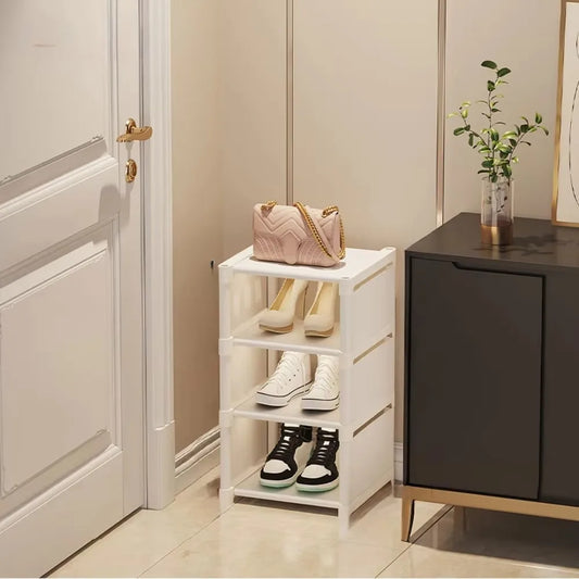 Saving Shoe Rack Adjustable Multiple Layers Sturdy Small Steps Cabinet for Wall Corner Shelf Modern Simplicity Racks Organizer
