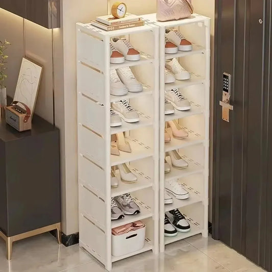 Saving Shoe Rack Adjustable Multiple Layers Sturdy Small Steps Cabinet for Wall Corner Shelf Modern Simplicity Racks Organizer