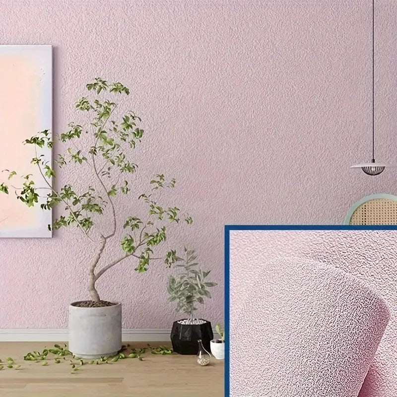 Linen Wallpaper 50cm*10m Self-adhesive 3D Home Renovation Dirt-resistant Waterproof Snd Moisture-proof Foam Wall Stickers