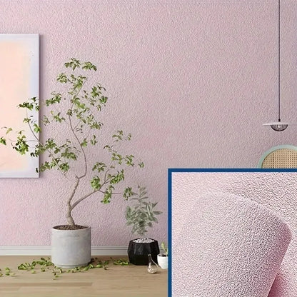 Linen Wallpaper 50cm*10m Self-adhesive 3D Home Renovation Dirt-resistant Waterproof Snd Moisture-proof Foam Wall Stickers