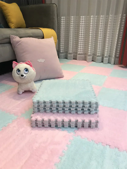 5-20pcs Eva Rubber for Baby Floor Baby Foam Mat Living Room Bedroom Plush Pad Plush Carpet Children's Room Keep Warm Playmat For