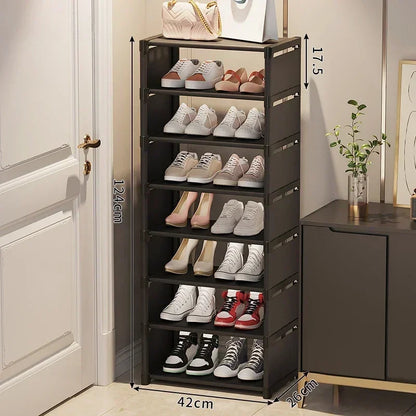Saving Shoe Rack Adjustable Multiple Layers Sturdy Small Steps Cabinet for Wall Corner Shelf Modern Simplicity Racks Organizer